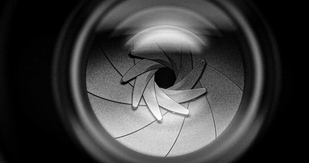 Perth photography services with a close up of a lens aperture
