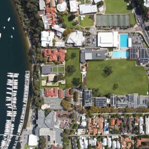 Aerial photography at city of Claremont masterplan